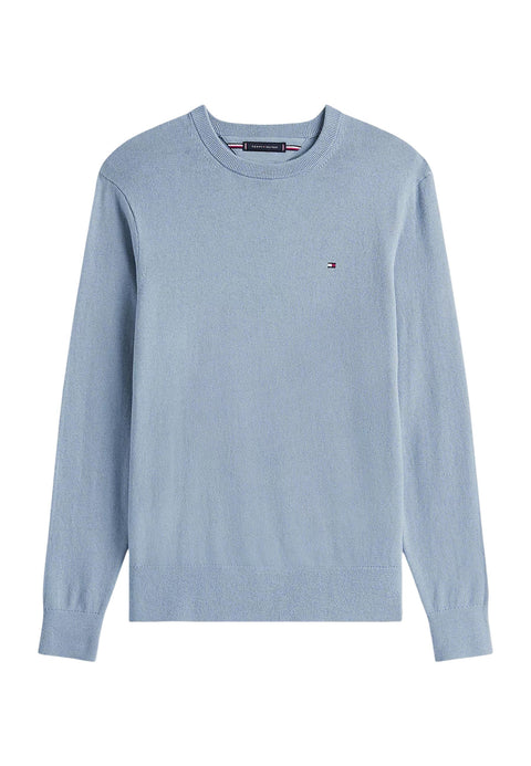 Pull Tommy Hilfiger Pima Org Ctn Cashmere bleu homme