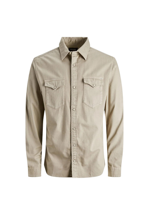 Chemise Jack & Jones beige homme