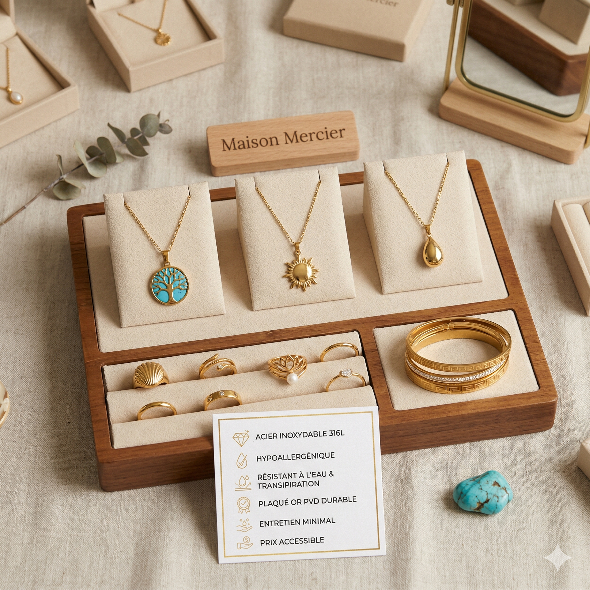 Bijoux en Acier Inoxydable : Le Guide Complet pour Choisir Colliers, Bagues & Bracelets Dorés