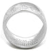 Vue latérale et arrière d'une bague bande large en argent massif rhodié, révélant la finesse du pavage de zircons et la finition polie du métal, Maison Mercier.