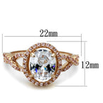 Vue de la bague solitaire ovale avec ses dimensions précises : 22mm de longueur et 12mm de largeur, soulignant la proportion élégante de la pièce.