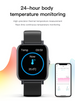 Vue rapprochée du capteur de fréquence cardiaque et de température corporelle au dos d'une montre connectée Maison Mercier, illustrant la technologie de pointe intégrée.
