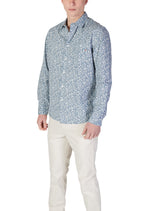 Chemise Replay couleur bleu azur — vue 4