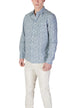 Chemise Replay couleur bleu azur — vue 4