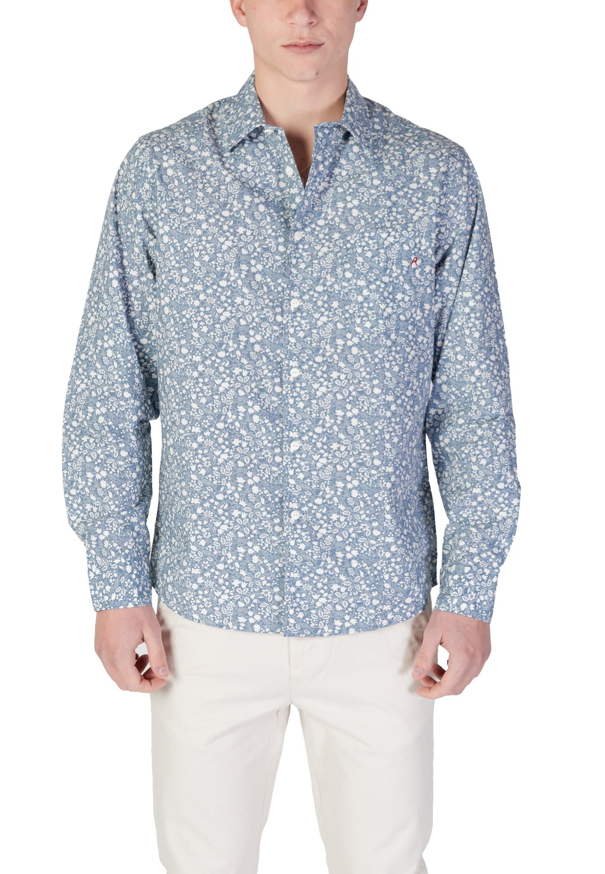 Chemise Replay couleur bleu azur