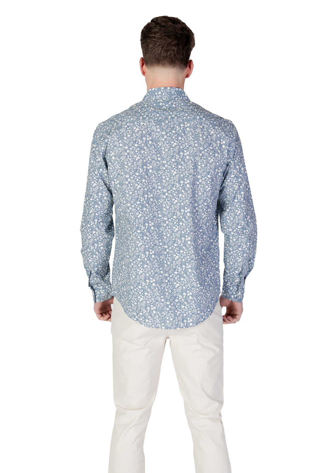 Chemise Replay couleur bleu azur — vue 2