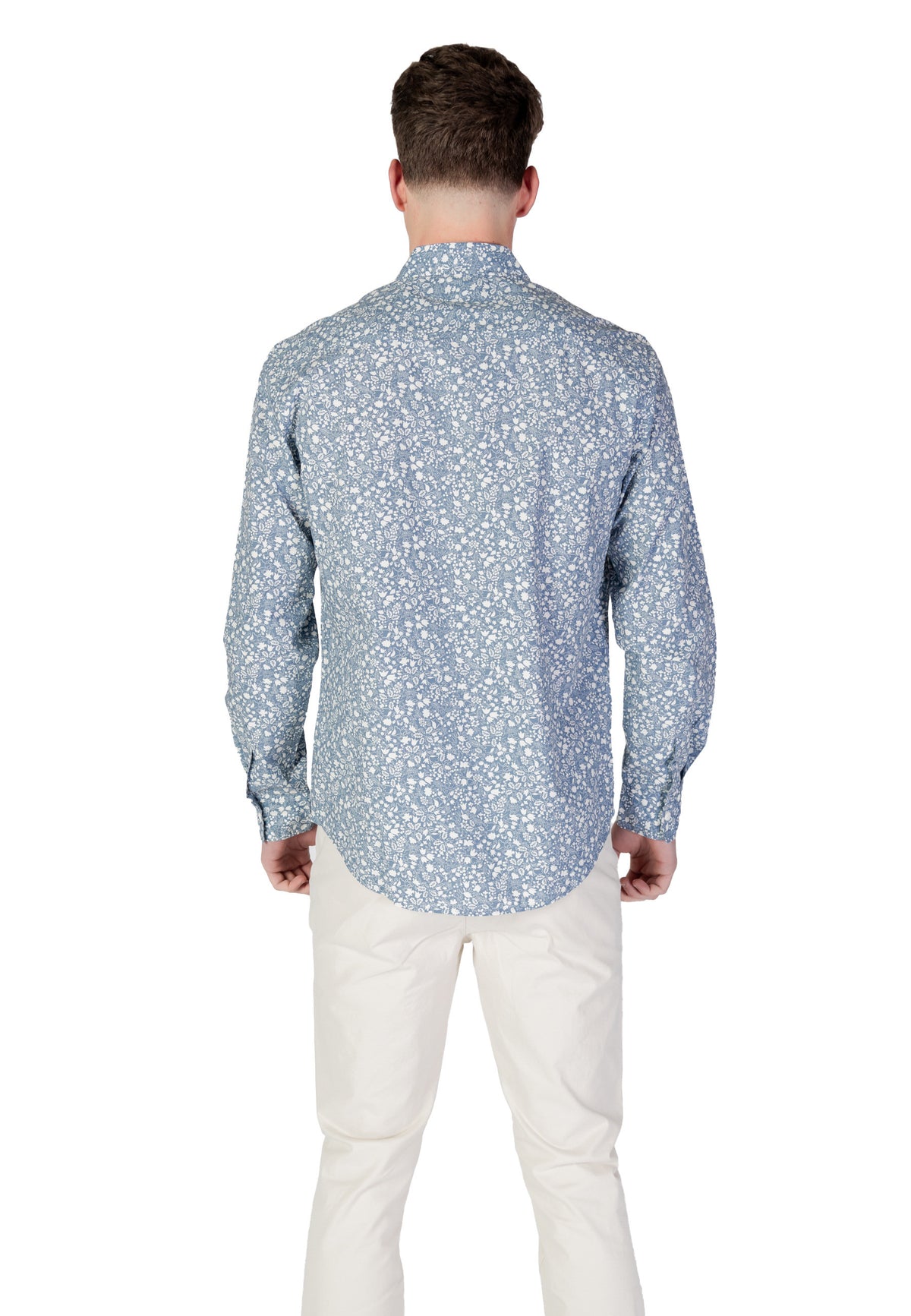 Chemise Replay couleur bleu azur — vue 2