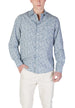 Chemise Replay couleur bleu azur — vue 5