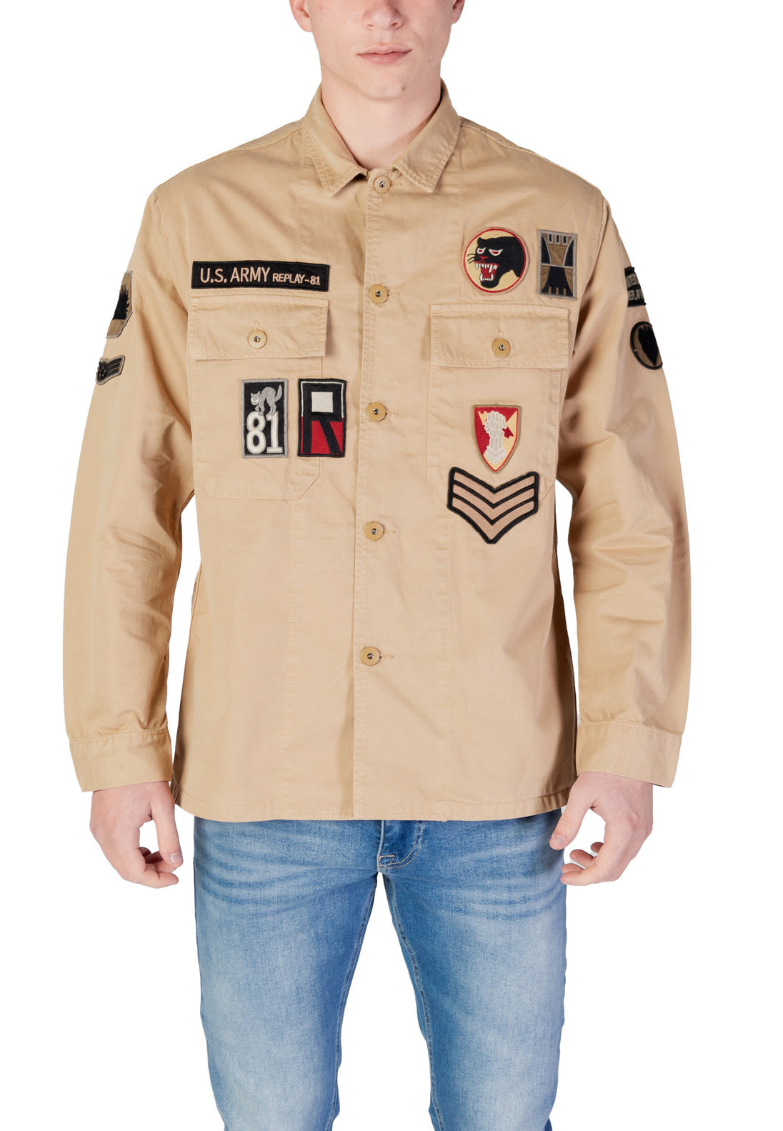 Chemise Replay couleur beige