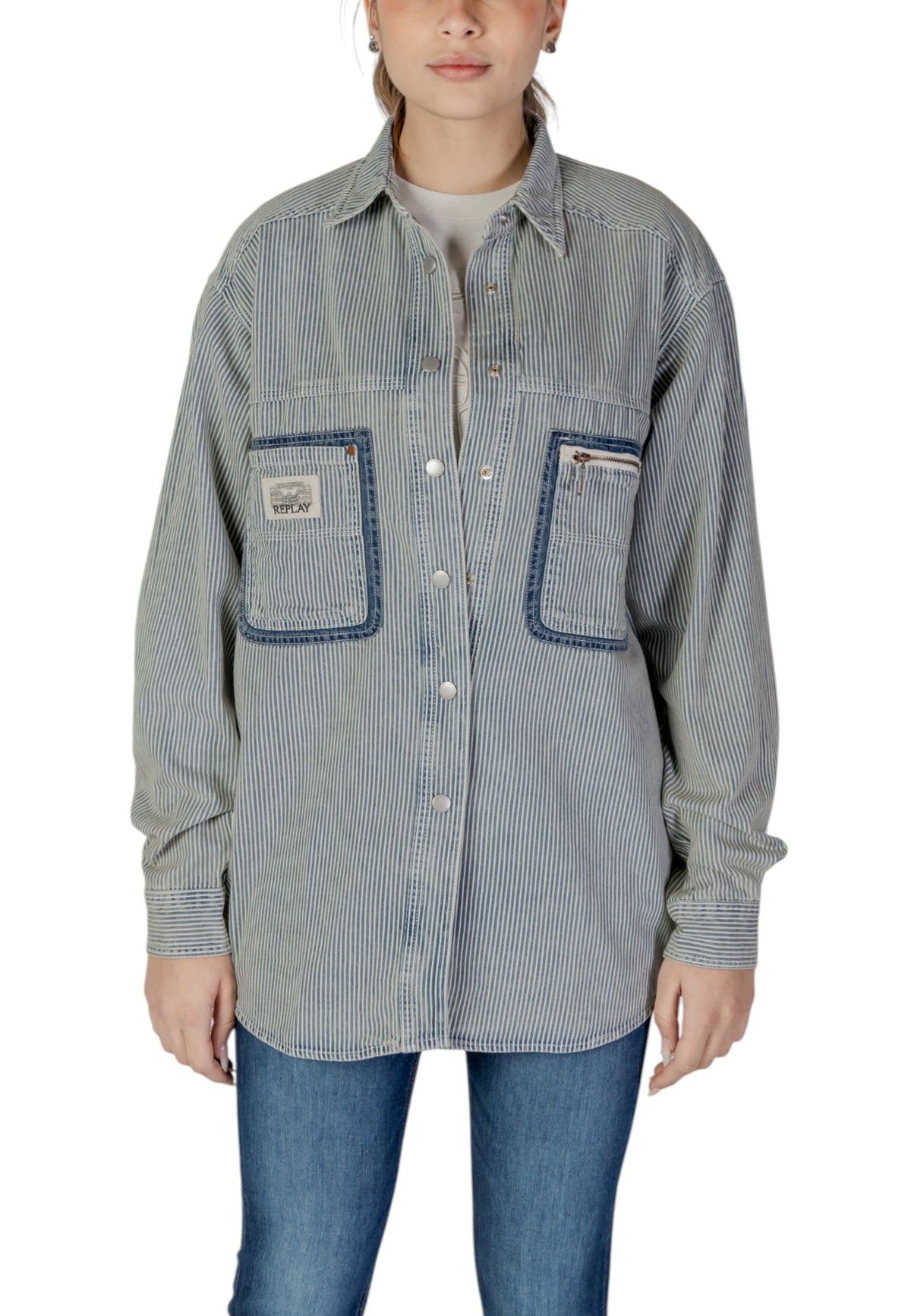 Chemise Replay couleur bleu