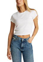 T-shirt Calvin Klein Jeans couleur blanc — vue 3