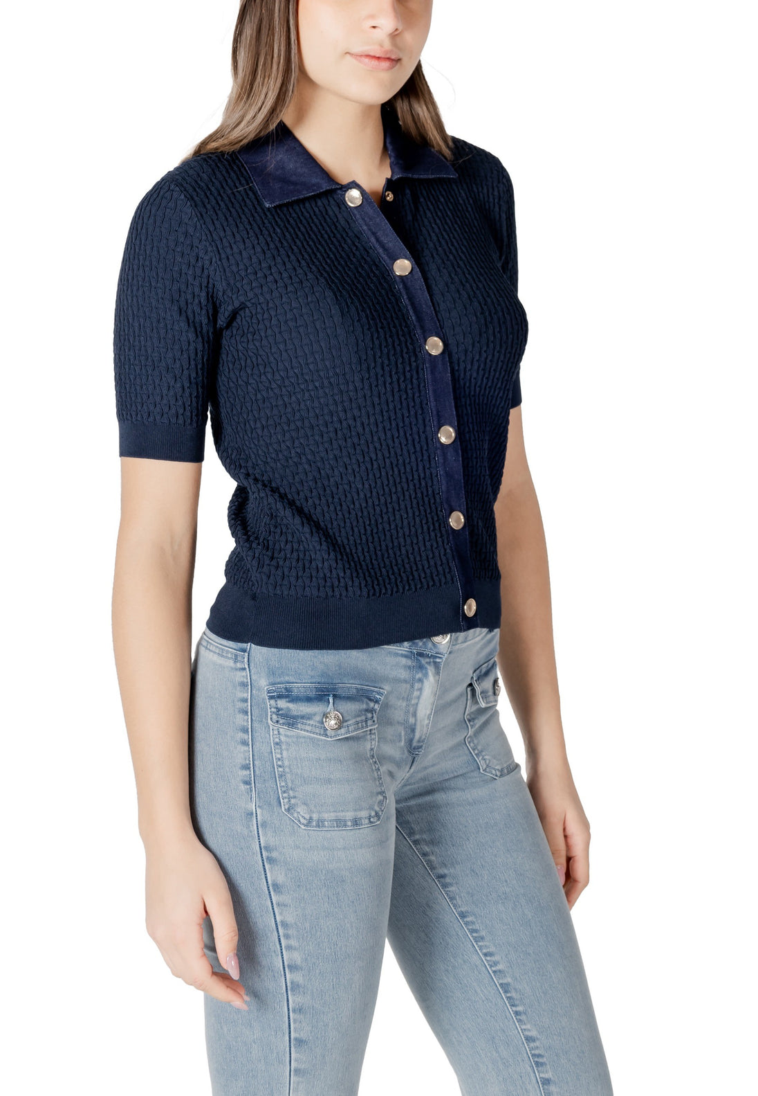Cardigan Morgan De Toi couleur bleu — vue 3