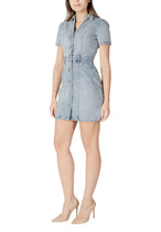 Robe Morgan De Toi couleur bleu azur — vue 3