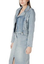 Veste Morgan De Toi couleur bleu azur — vue 3