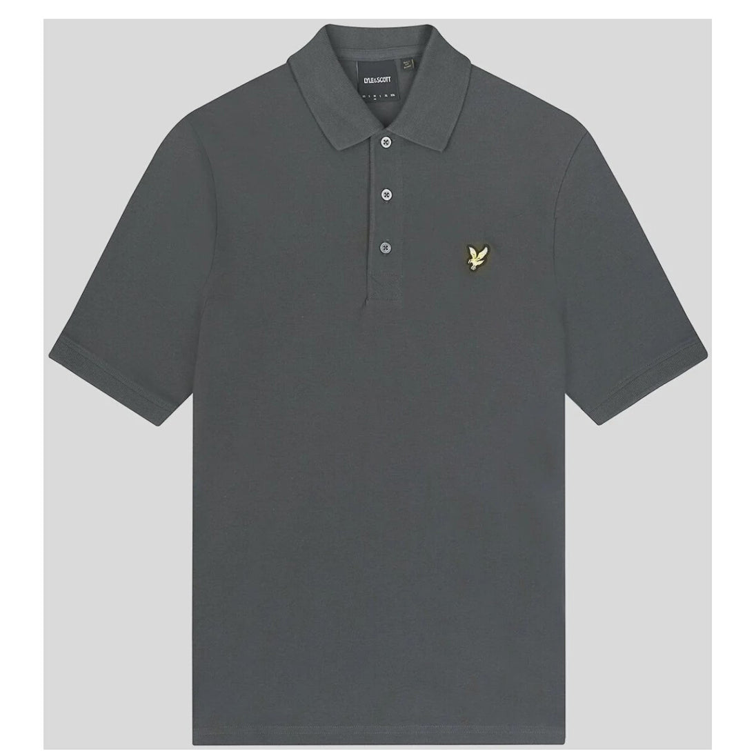 Polo Lyle & Scott couleur gris — vue 3
