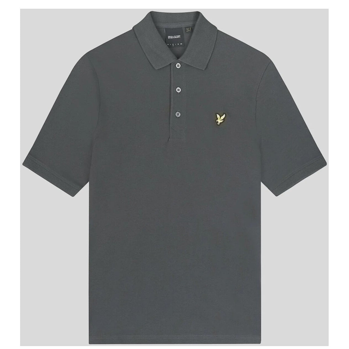 Polo Lyle & Scott couleur gris — vue 3