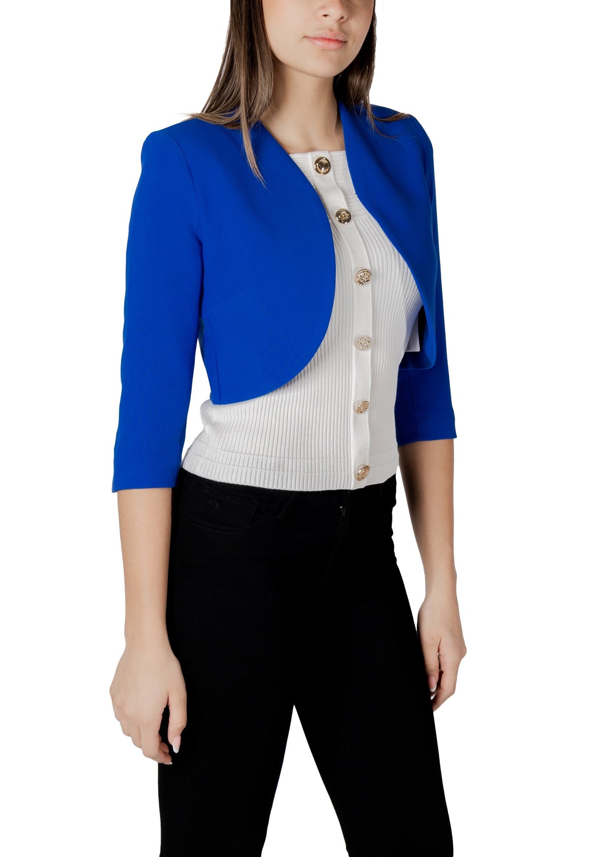Veste Morgan De Toi couleur bleu — vue 3