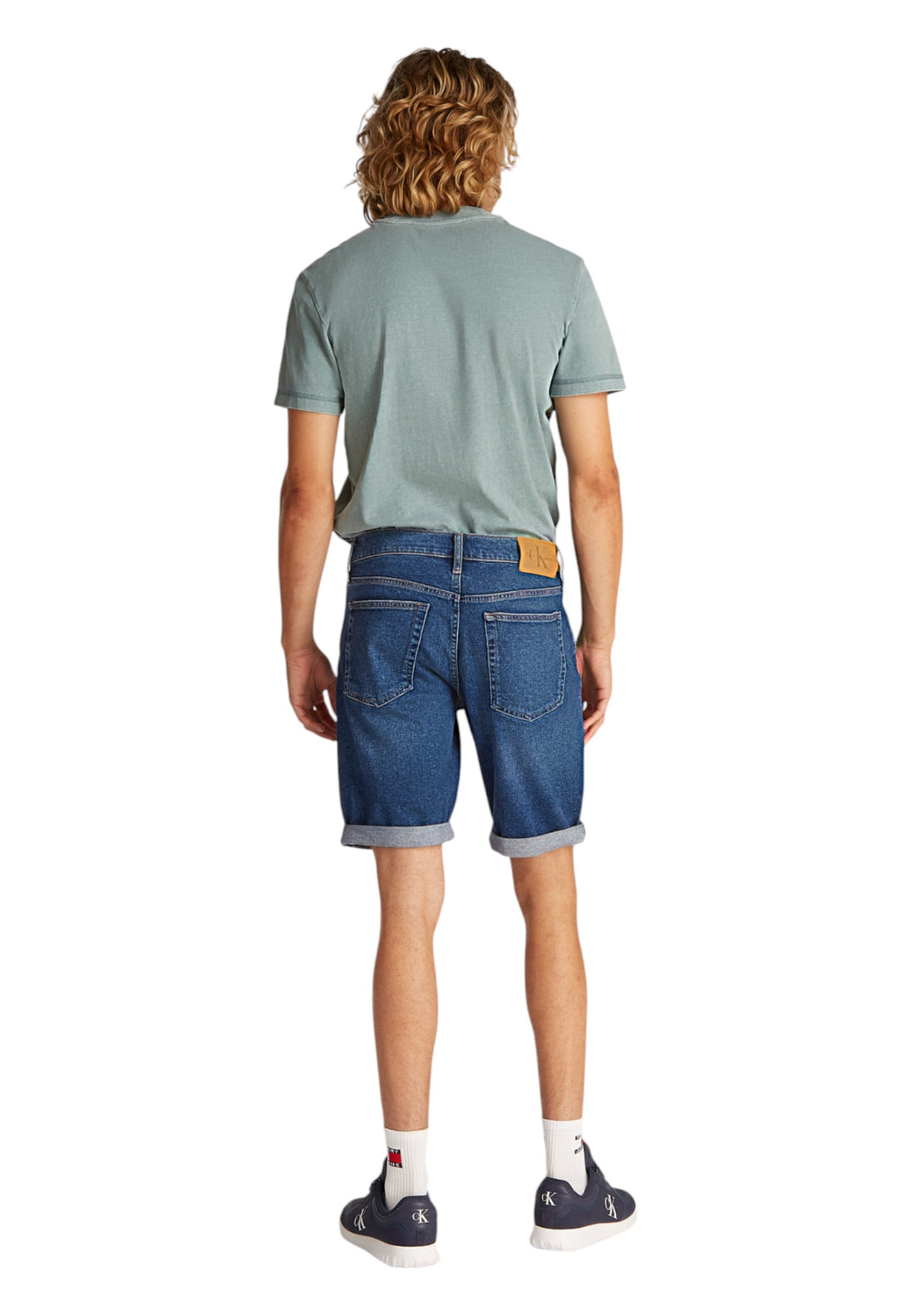 Bermuda Calvin Klein Jeans couleur bleu azur — vue 2