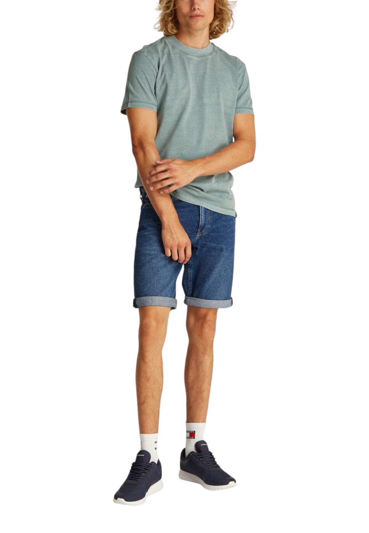 Bermuda Calvin Klein Jeans couleur bleu azur — vue 3