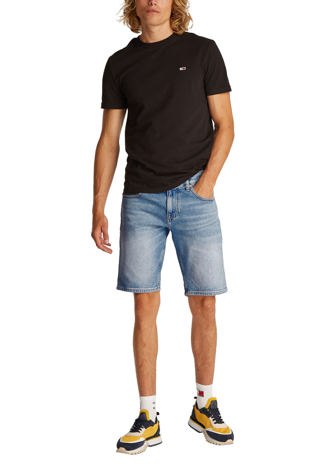 Bermuda Tommy Hilfiger Jeans couleur bleu azur — vue 3