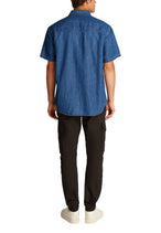 Chemise Calvin Klein Jeans couleur bleu azur — vue 2