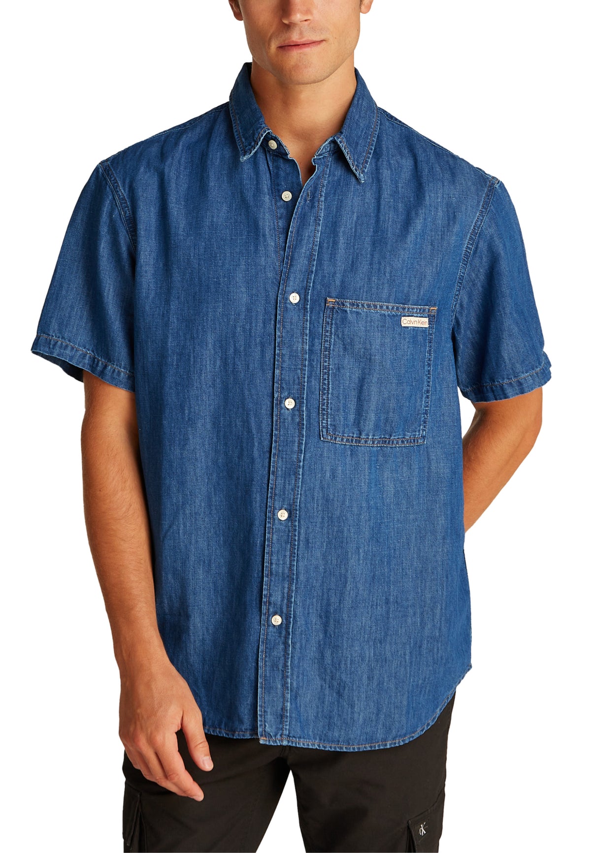 Chemise Calvin Klein Jeans couleur bleu azur