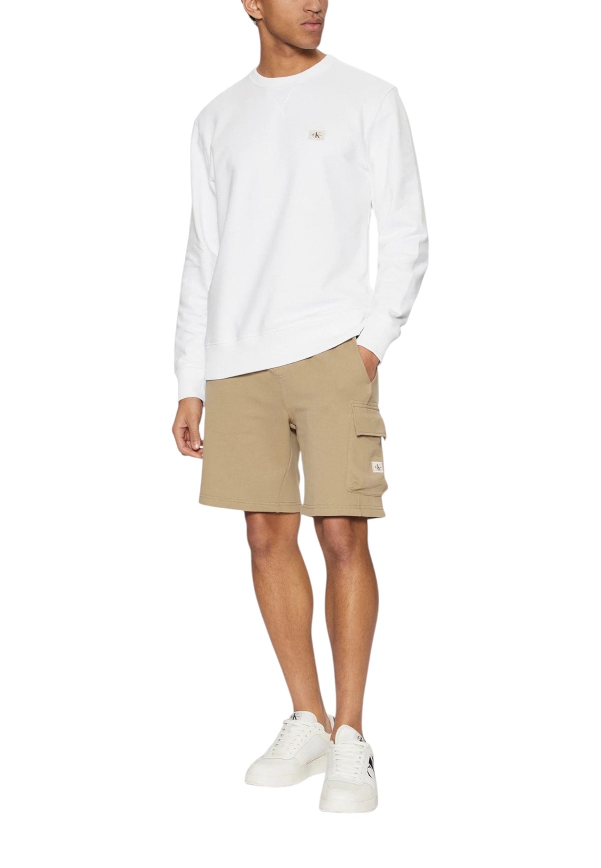 Bermuda Calvin Klein Jeans couleur beige — vue 3