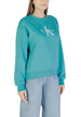 Sweat Calvin Klein Jeans couleur bleu azur — vue 3