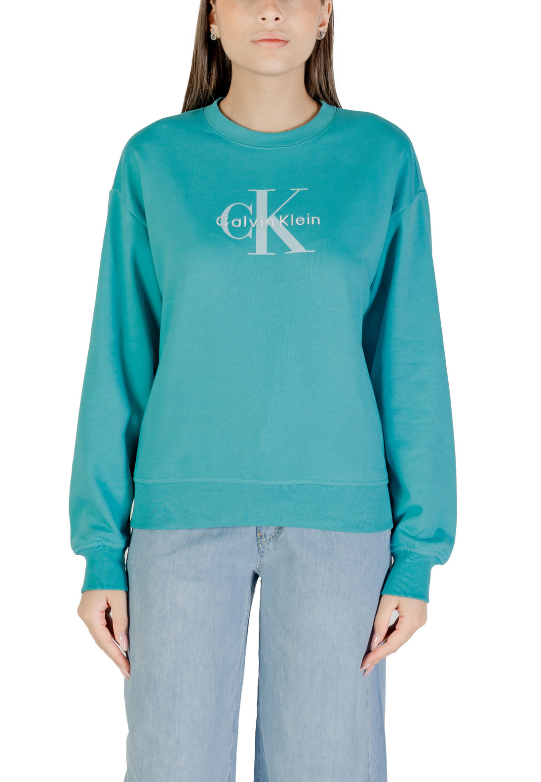 Sweat Calvin Klein Jeans couleur bleu azur