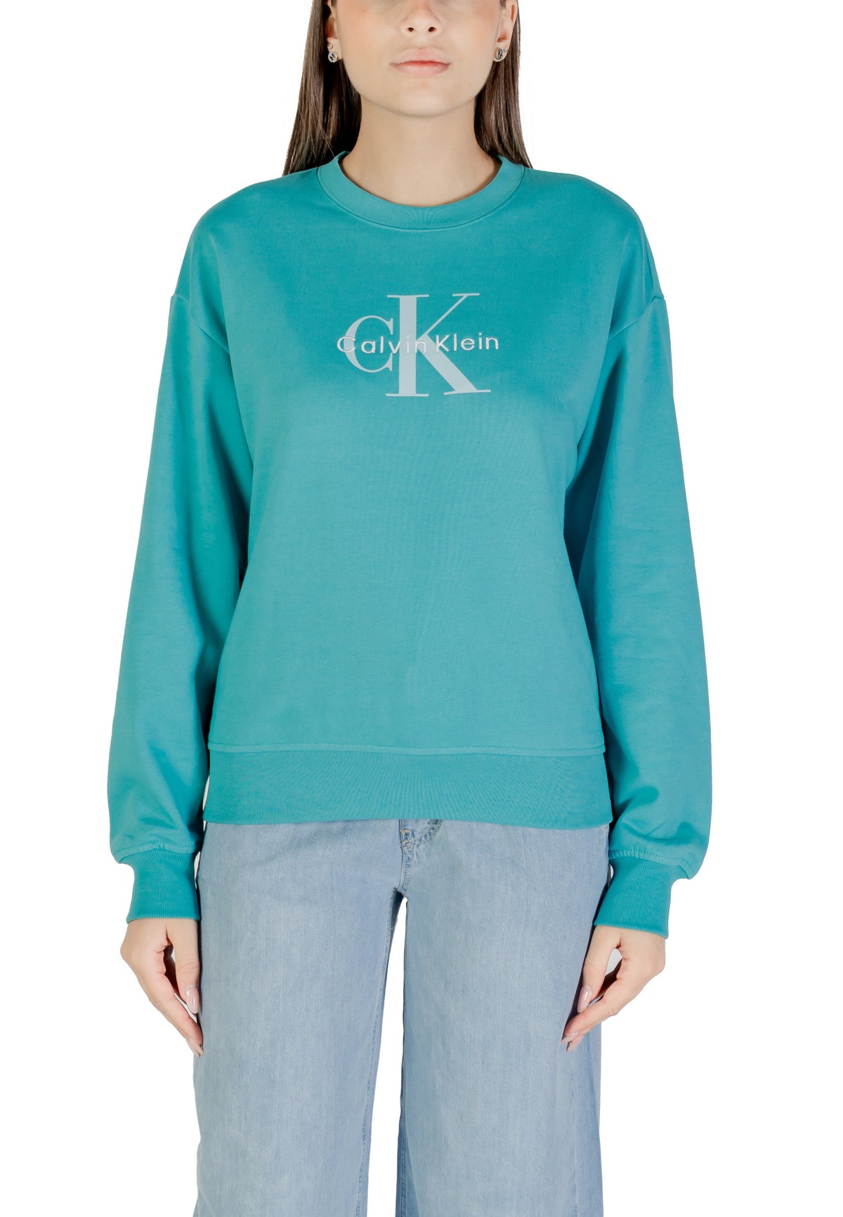 Sweat Calvin Klein Jeans couleur bleu azur