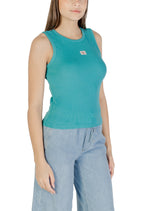Débardeur Calvin Klein Jeans couleur bleu azur — vue 3