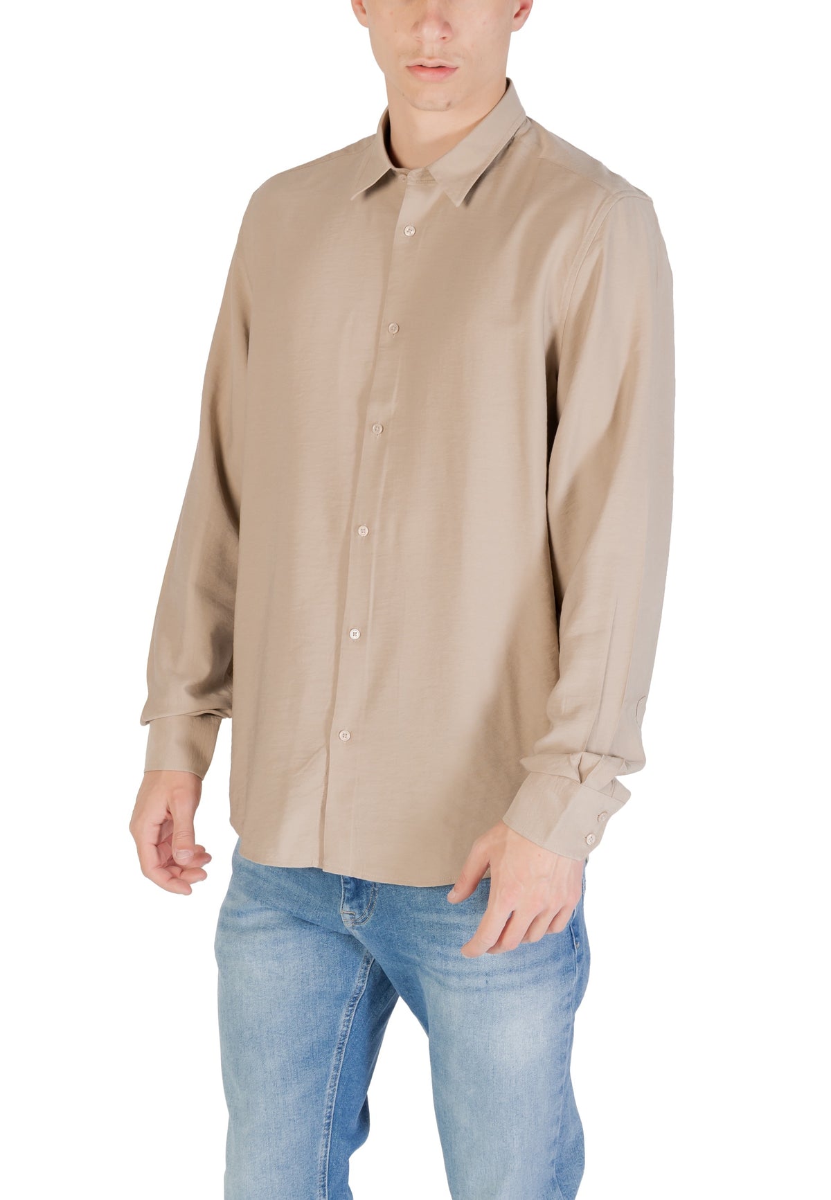 Chemise Antony Morato couleur beige — vue 4
