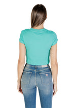 Top Calvin Klein Jeans couleur turquoise — vue 2