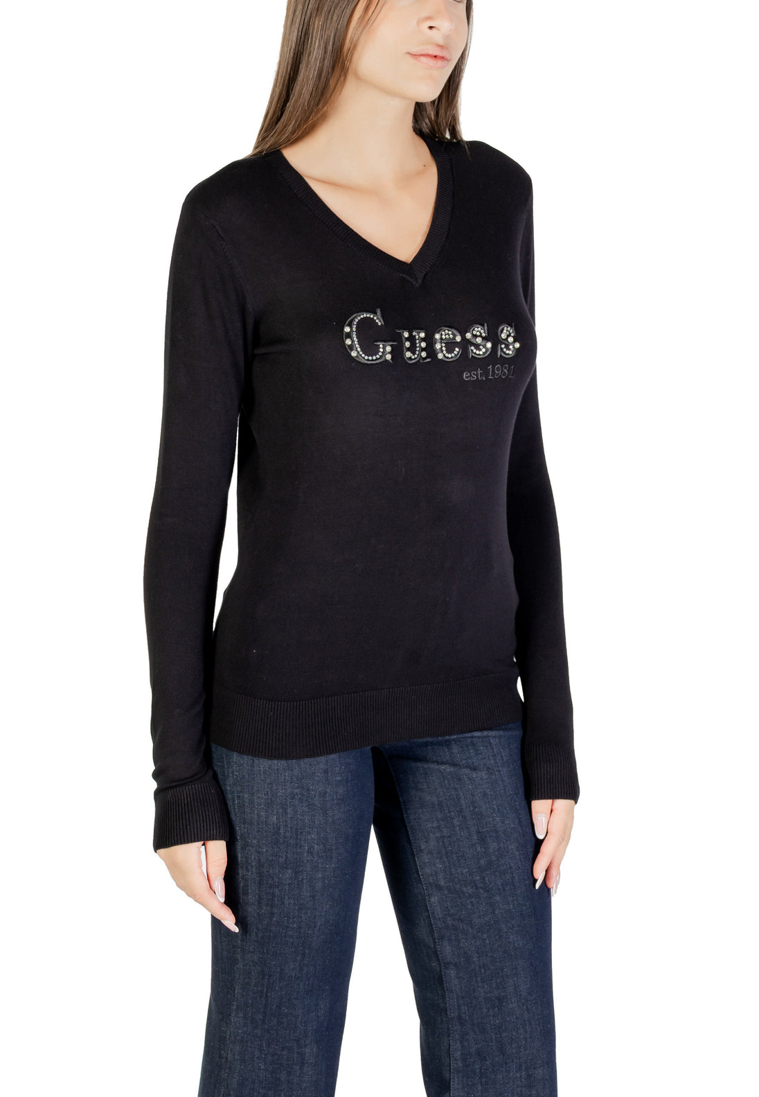 Pull Guess couleur noir — vue 3
