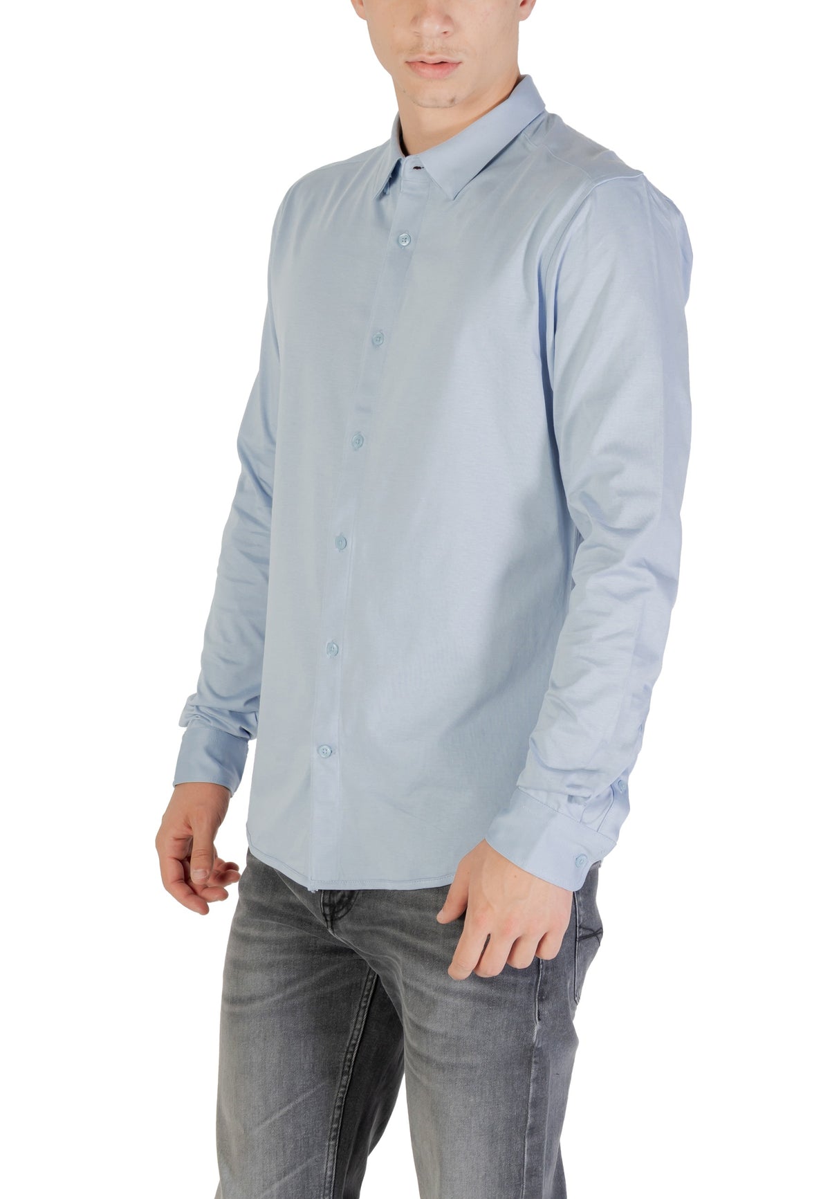 Chemise Only & Sons couleur bleu azur — vue 4