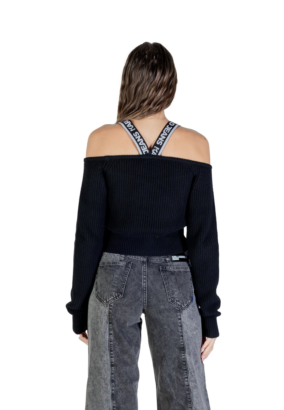 Pull Karl Lagerfeld Jeans couleur noir — vue 2