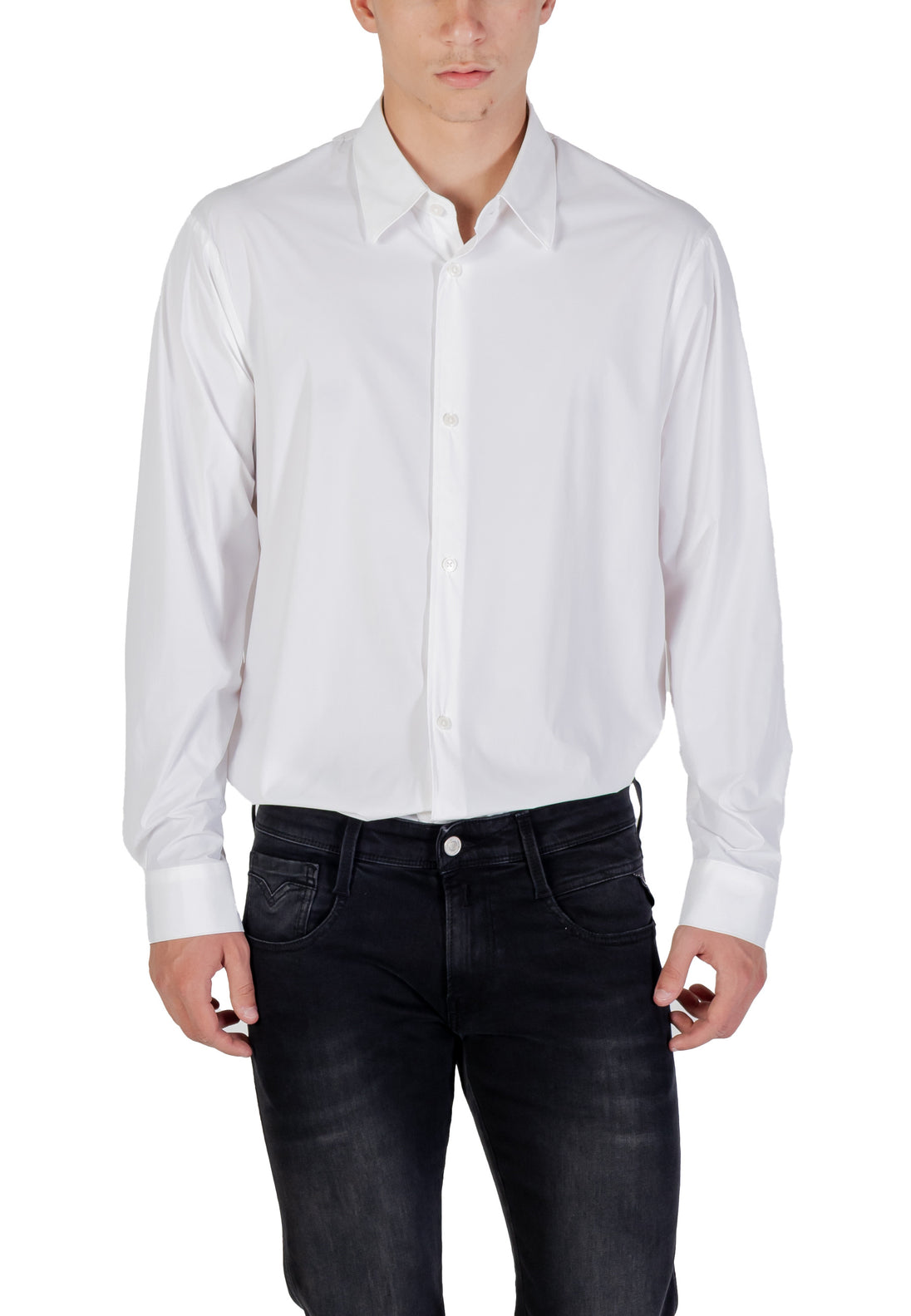 Chemise Armani Exchange couleur blanc — vue 5