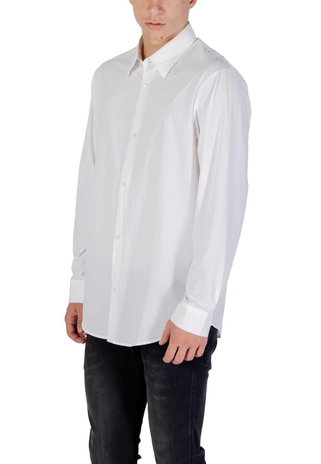 Chemise Armani Exchange couleur blanc — vue 4