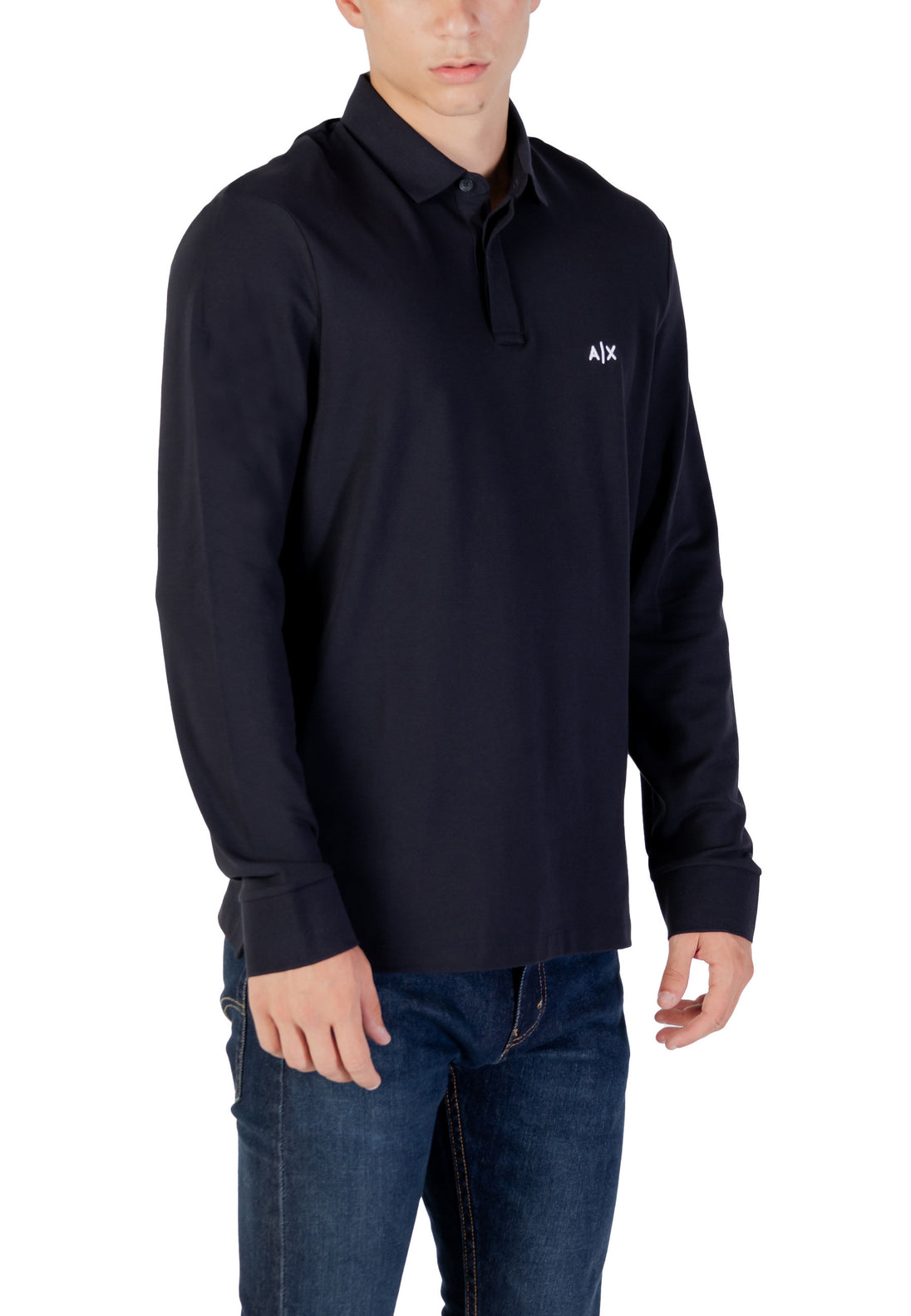 Polo Armani Exchange couleur bleu — vue 3