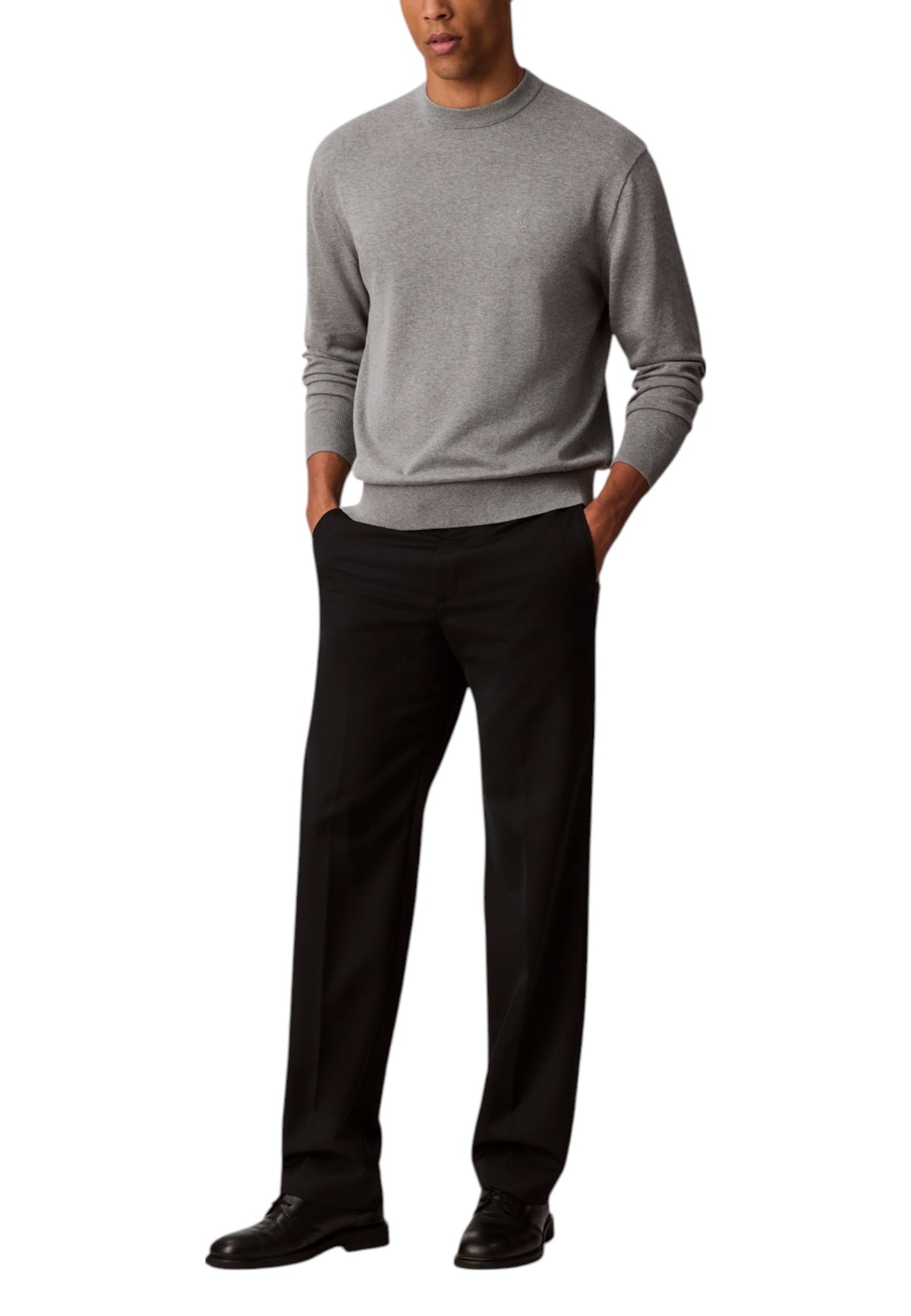 Pull Calvin Klein Jeans couleur gris — vue 3