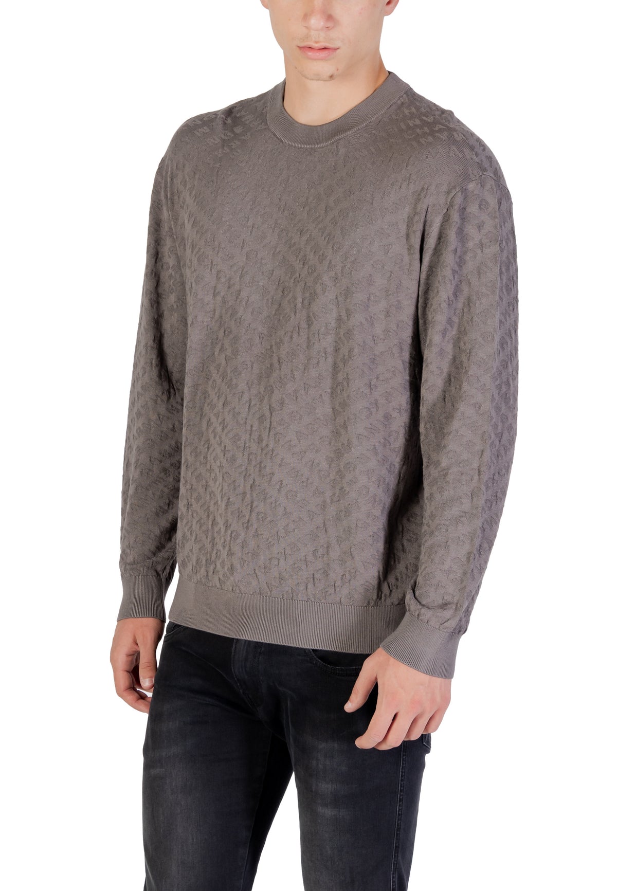 Pull Armani Exchange couleur gris — vue 4