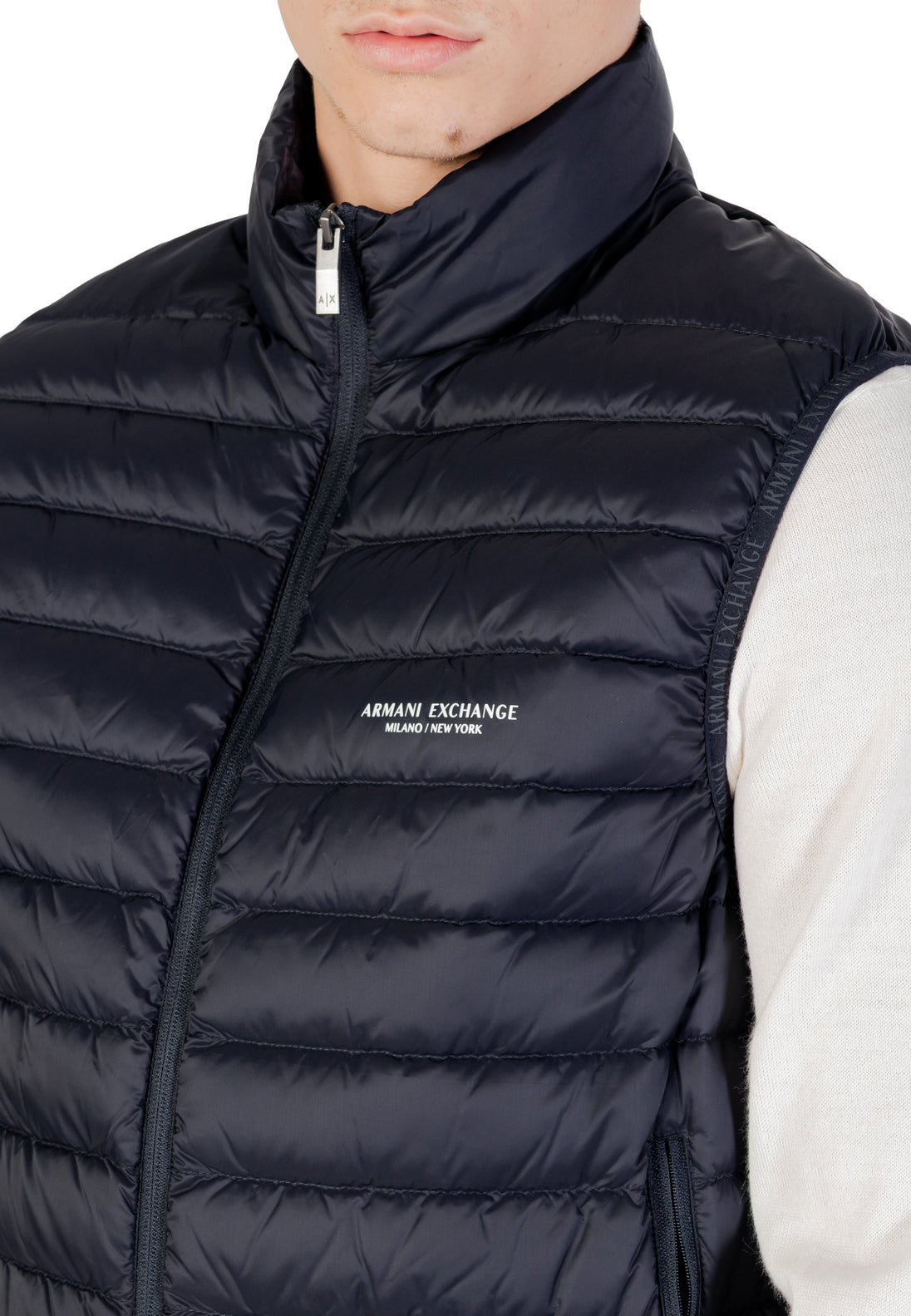 Gilet Armani Exchange couleur bleu — vue 5