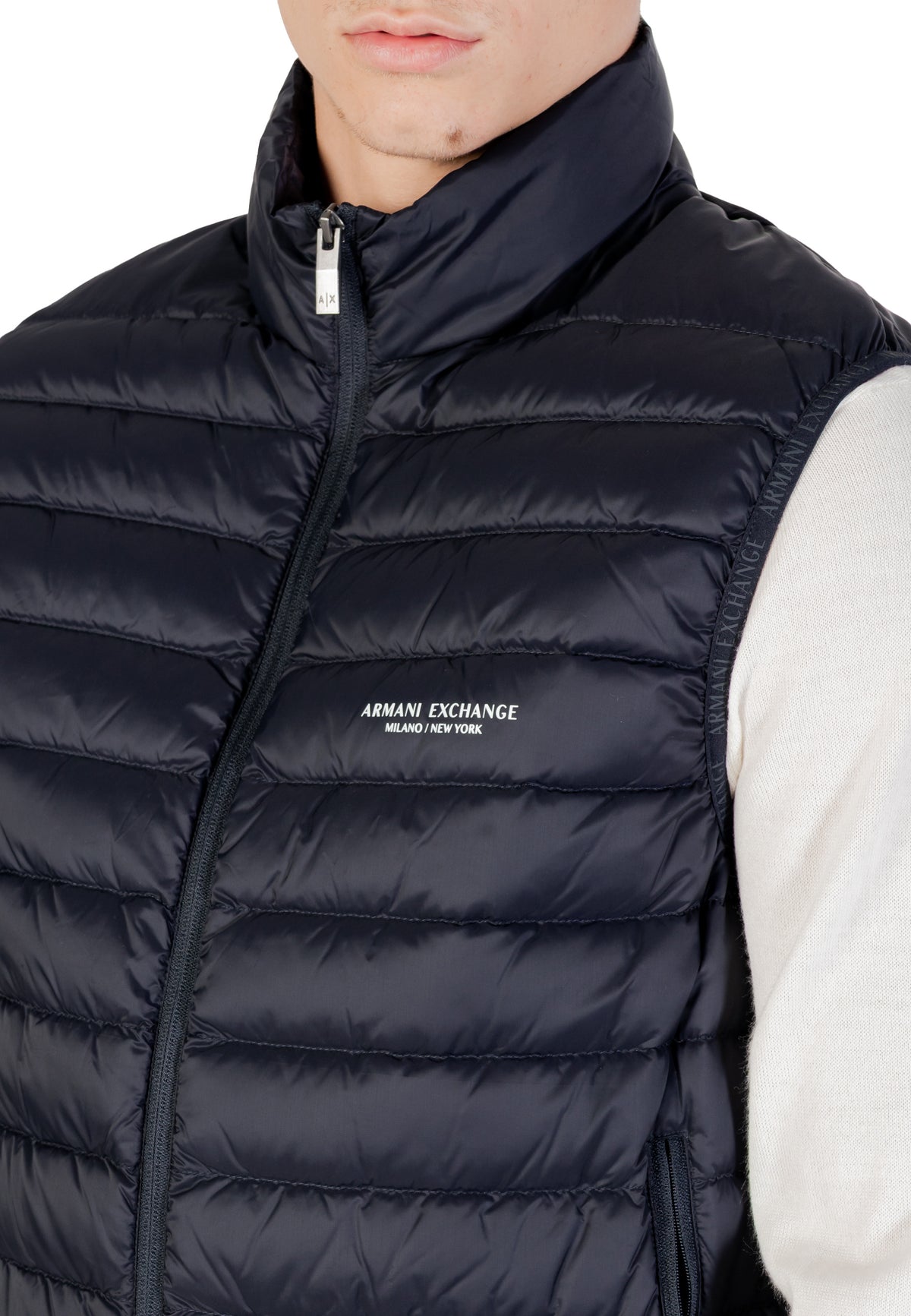 Gilet Armani Exchange couleur bleu — vue 5