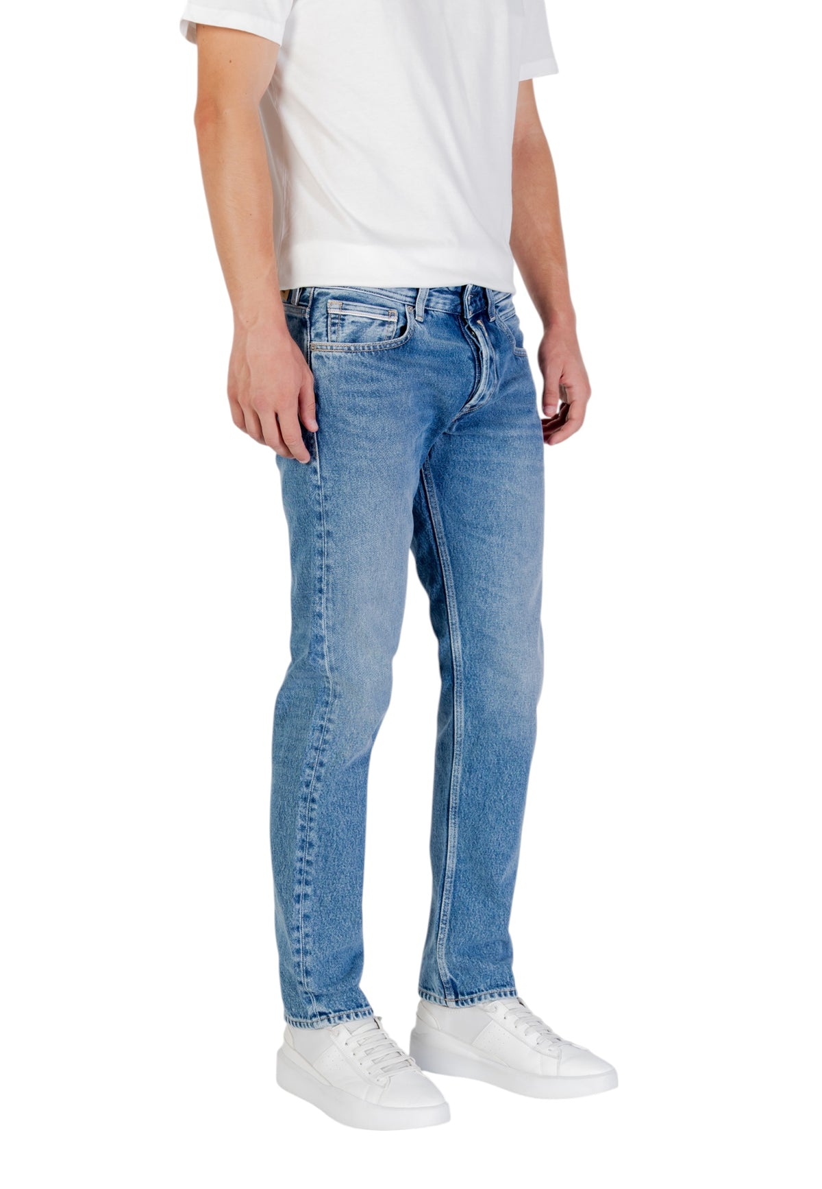Jean Replay couleur bleu azur — vue 4