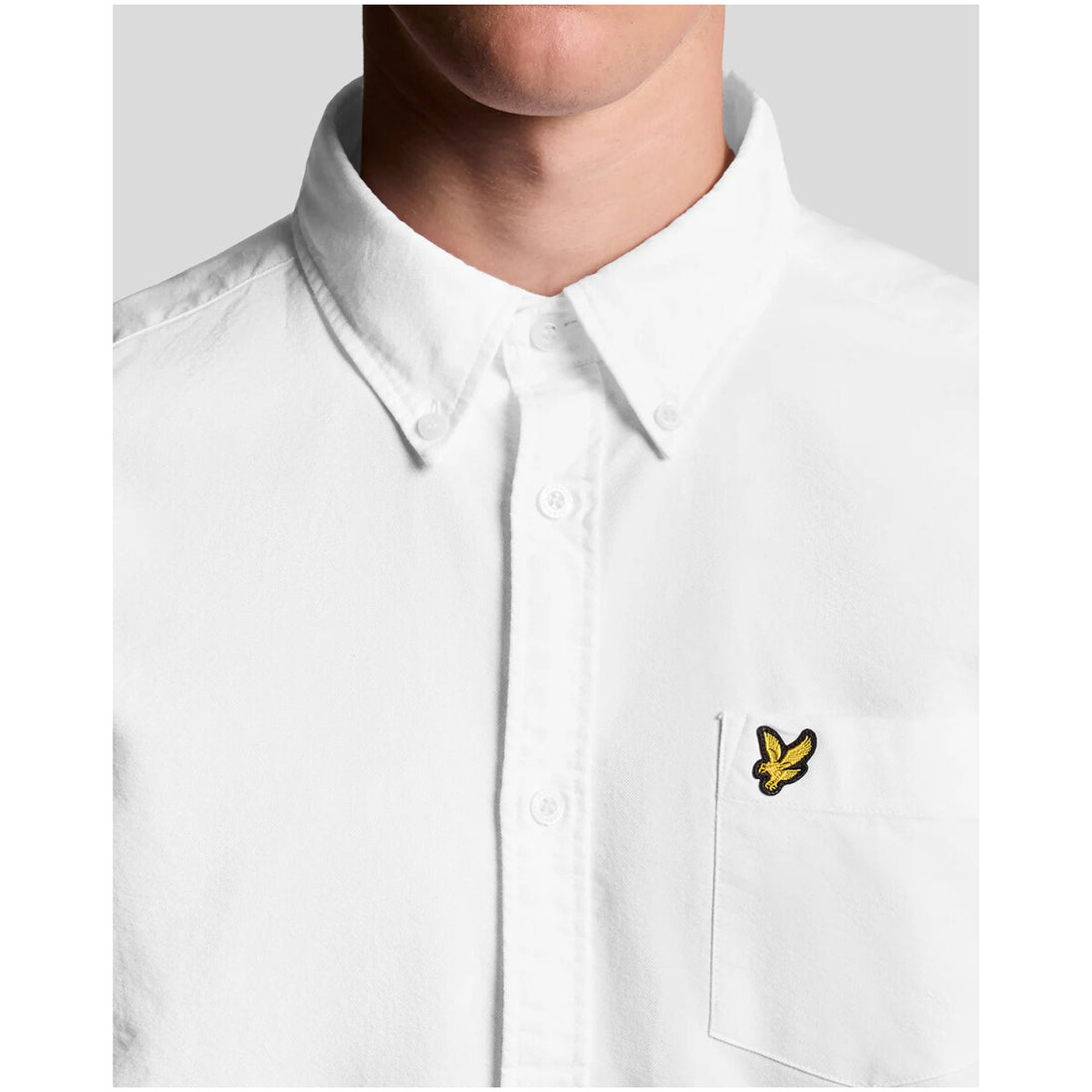 Chemise Lyle & Scott couleur blanc — vue 3