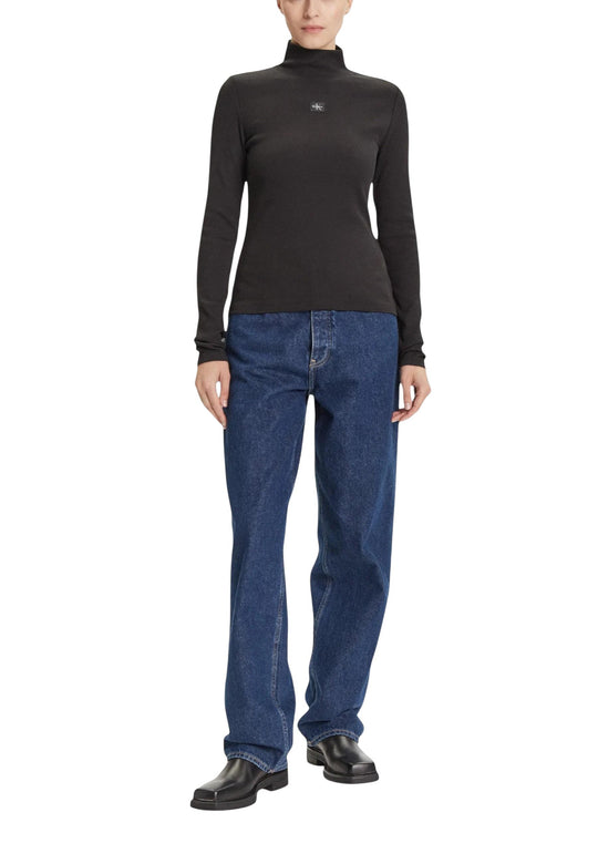 Pull Calvin Klein Jeans couleur noir — vue 2