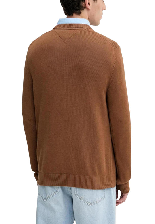 Pull Tommy Hilfiger Jeans couleur marron — vue 2