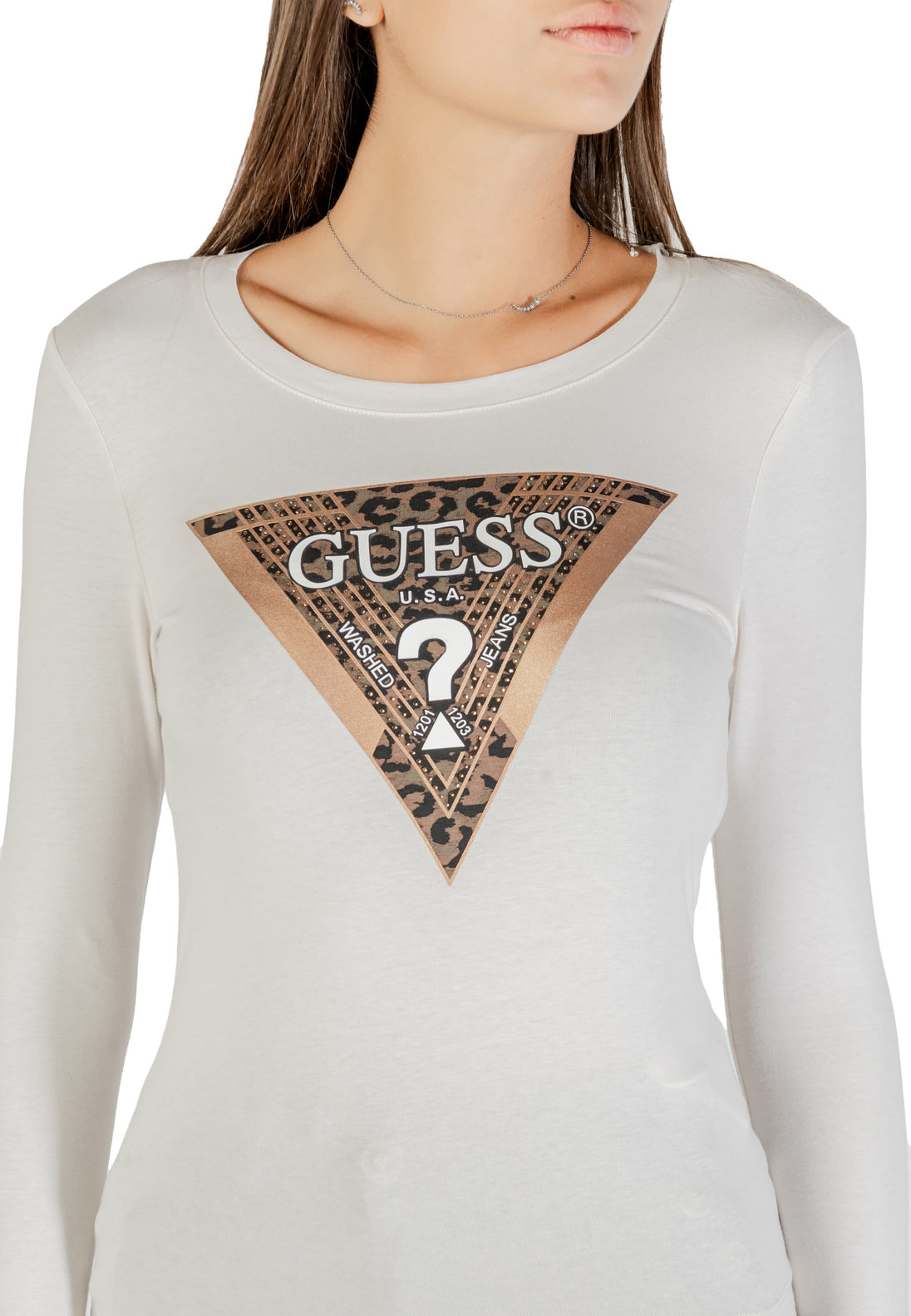 T-shirt Guess couleur beige — vue 5
