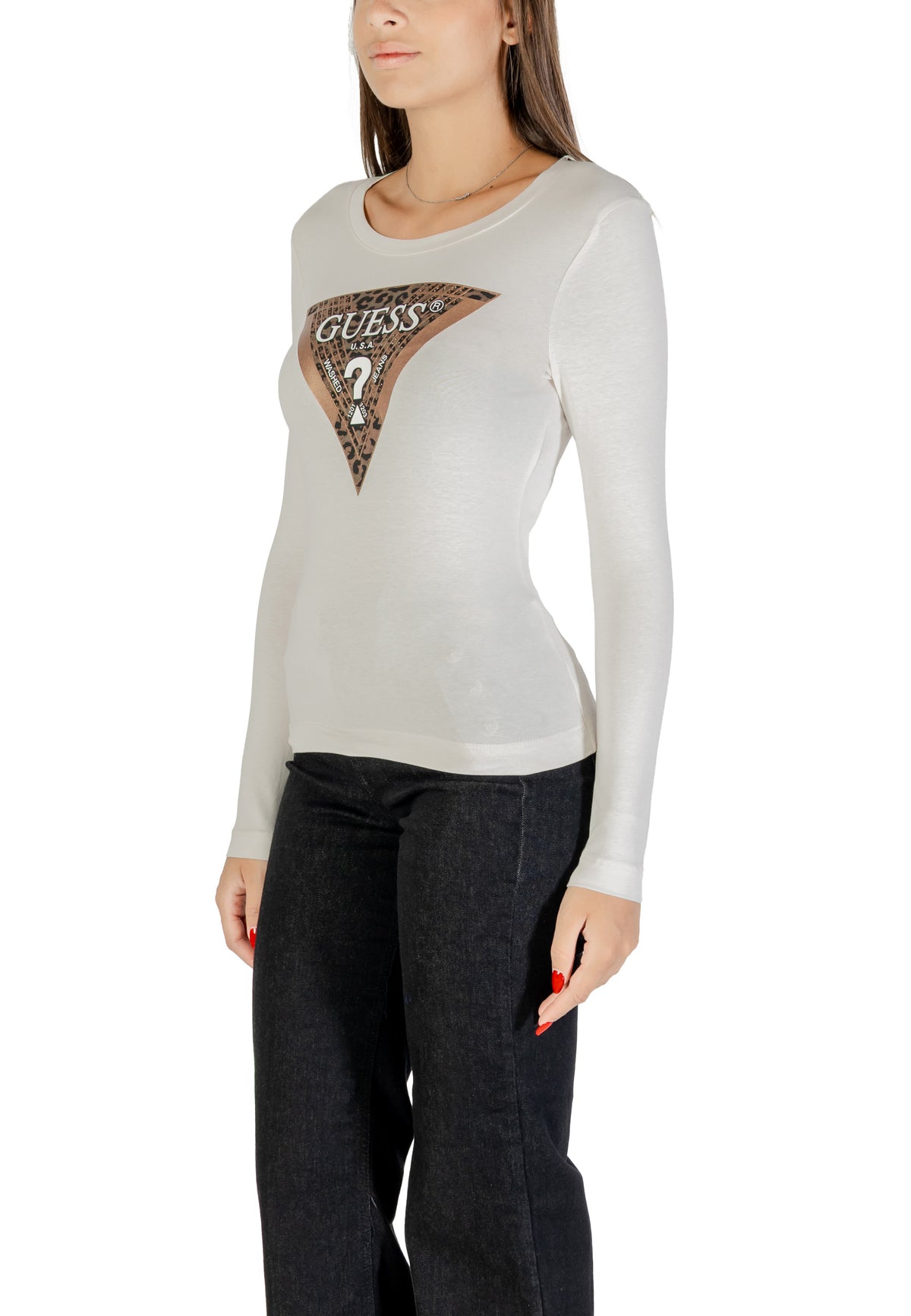 T-shirt Guess couleur beige — vue 4