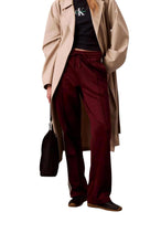 Pantalon Calvin Klein Jeans couleur bordeaux